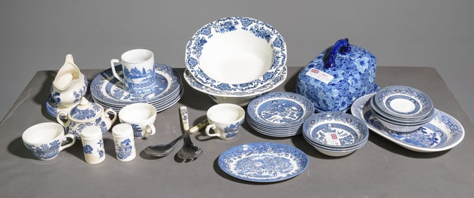 35pcs Assorted Blue & White China