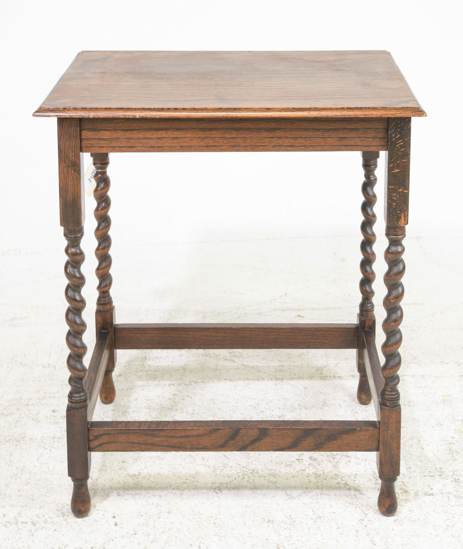 British Oak Barley Twist Occasional Table: British Oak Barley Twist Occasional Table - 28.5 in tall x 24 x 17