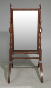 British Mahogany Cheval Mirror