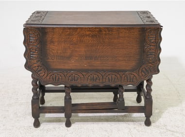 British Barley Twist Drop Leaf Table #1