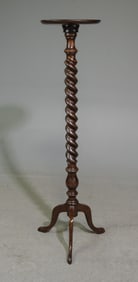 British Oak Barley Twist Pedestal / Stand