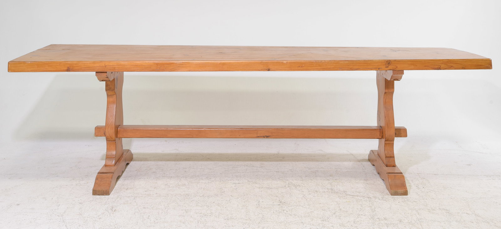 French Oak Trestle Base Dining Table (1 of 6)