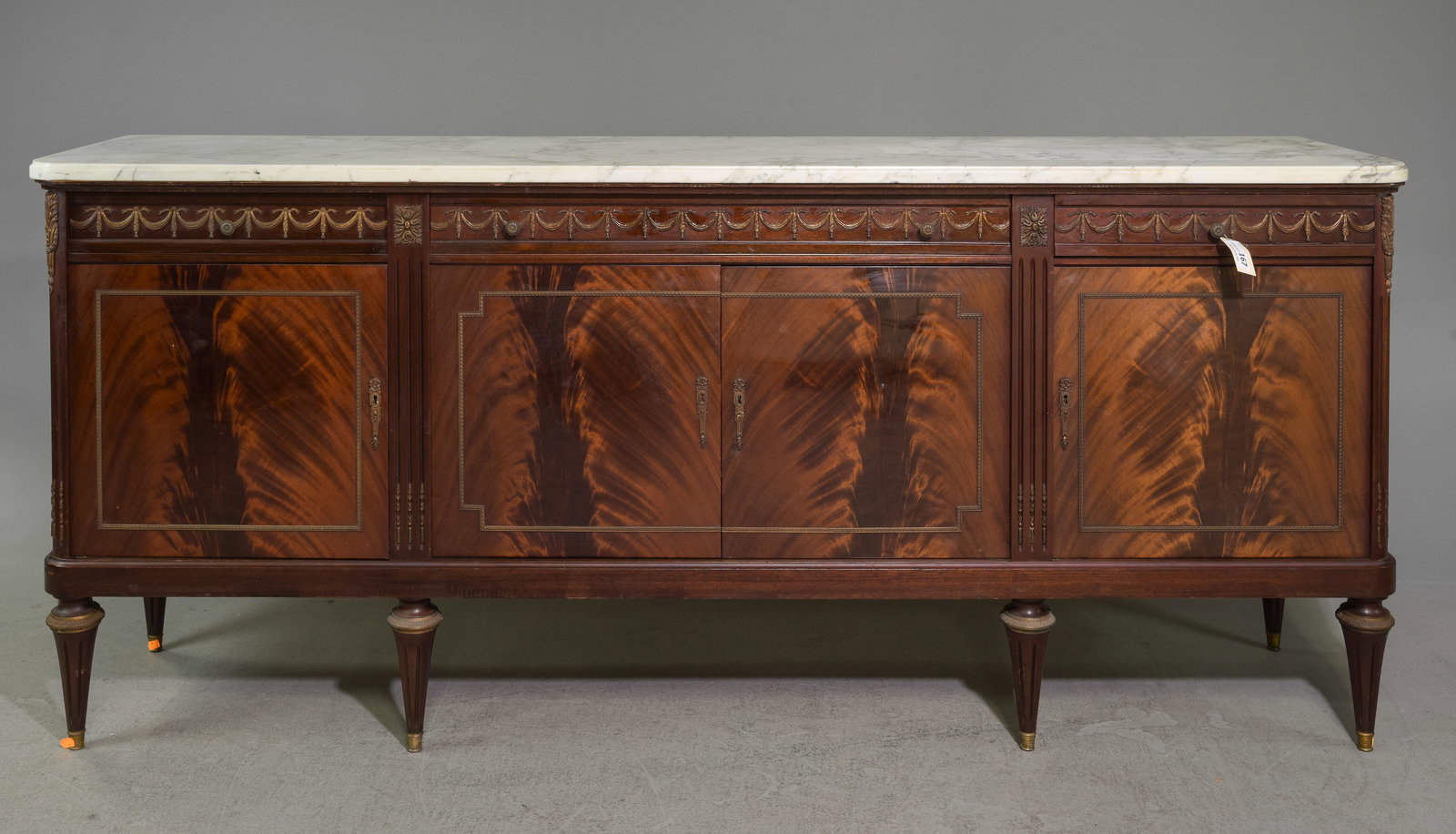 Louis XVI Style White Marble Top Sideboard (1 of 7)