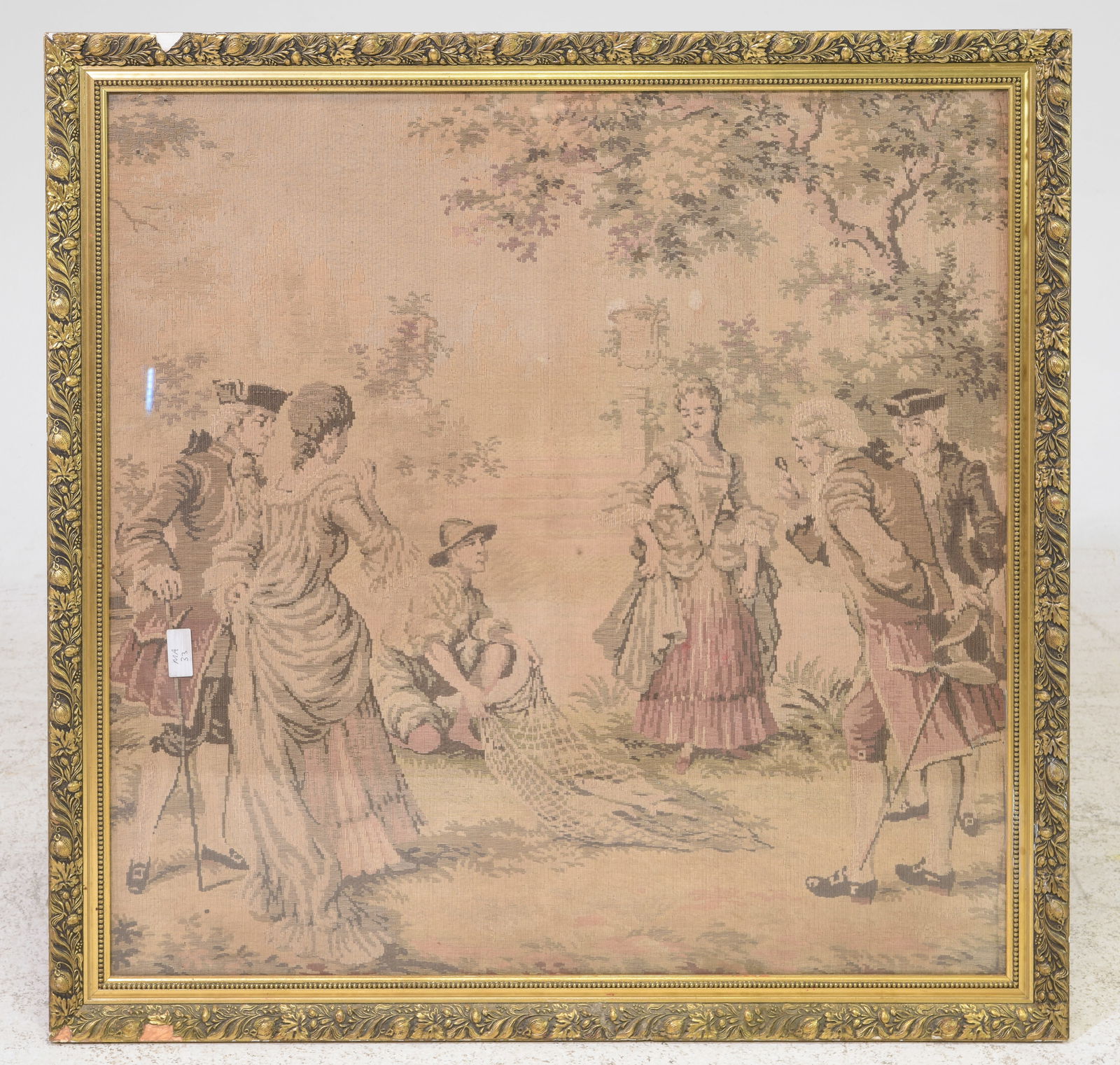 English Gold Framed Needlepoint Tapestry (1 of 4)