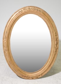 French Gold Framed Oval Mirror