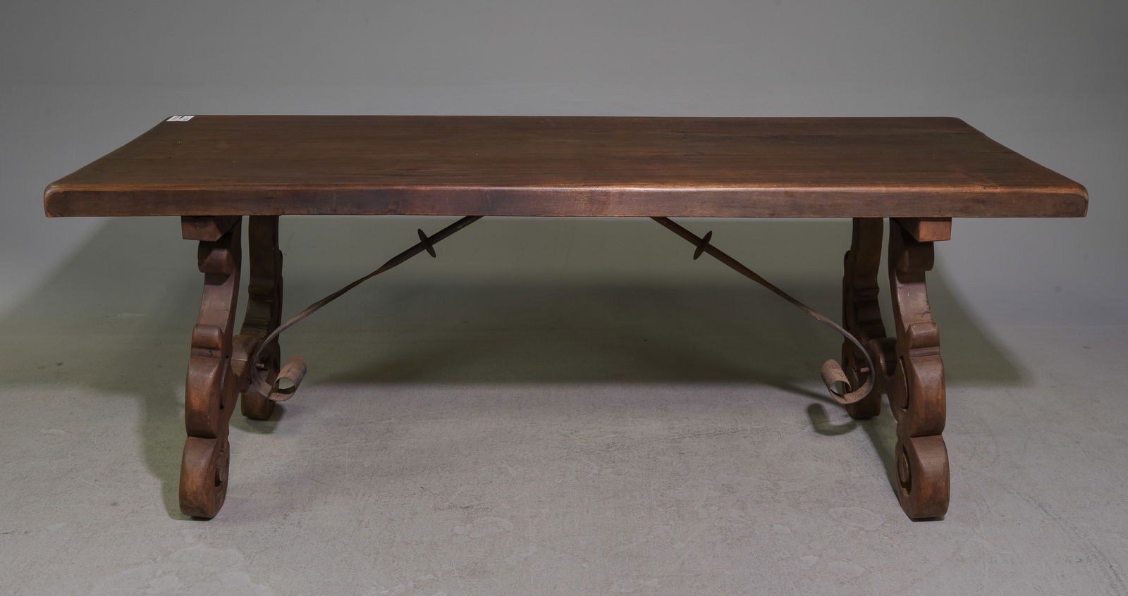 Spanish Style Dining Table with Iron Stretcher (1 of 7)