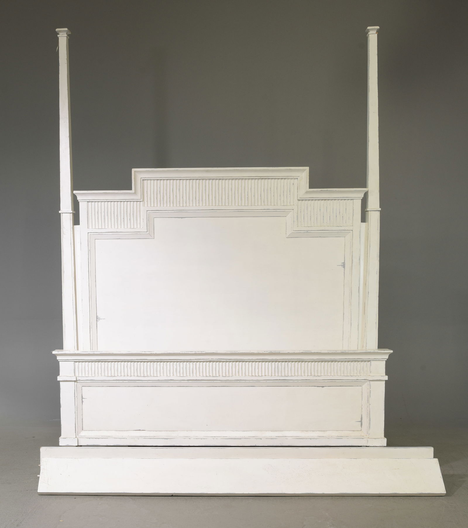 Empire Style White Painted Bed with Rails (1 of 3)