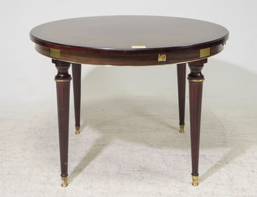 Louis XVI Style Round Mahogany Dining Table