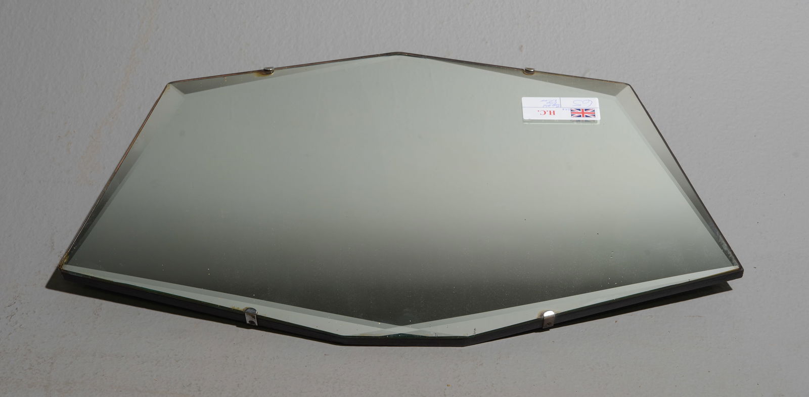 British Unframed Beveled Mirror (1 of 3)