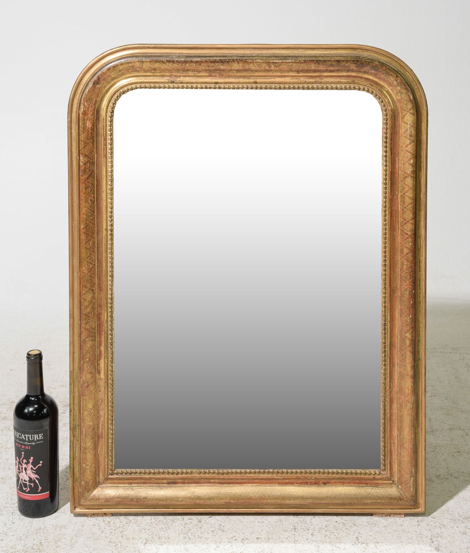 Louis Philippe Style Small Gold Framed Mirror (1 of 3)