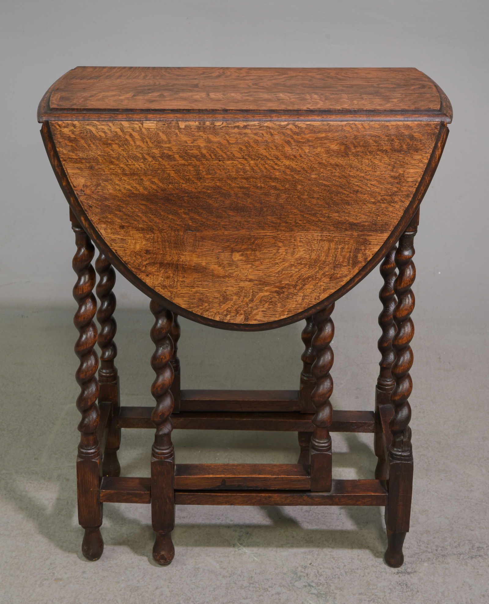 British Oak Barley Twist Drop Leaf Table #3 (1 of 3)