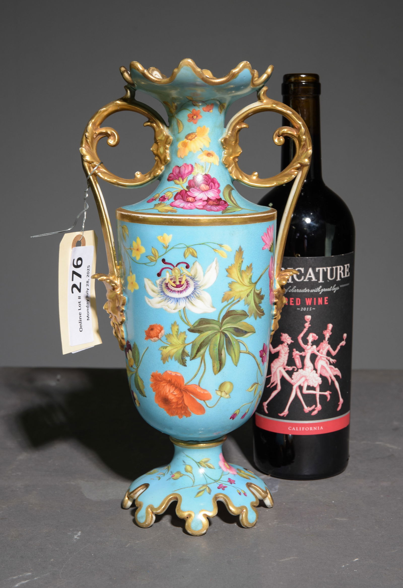 Austrian Style Hand Painted Floral Vase (1 of 4)