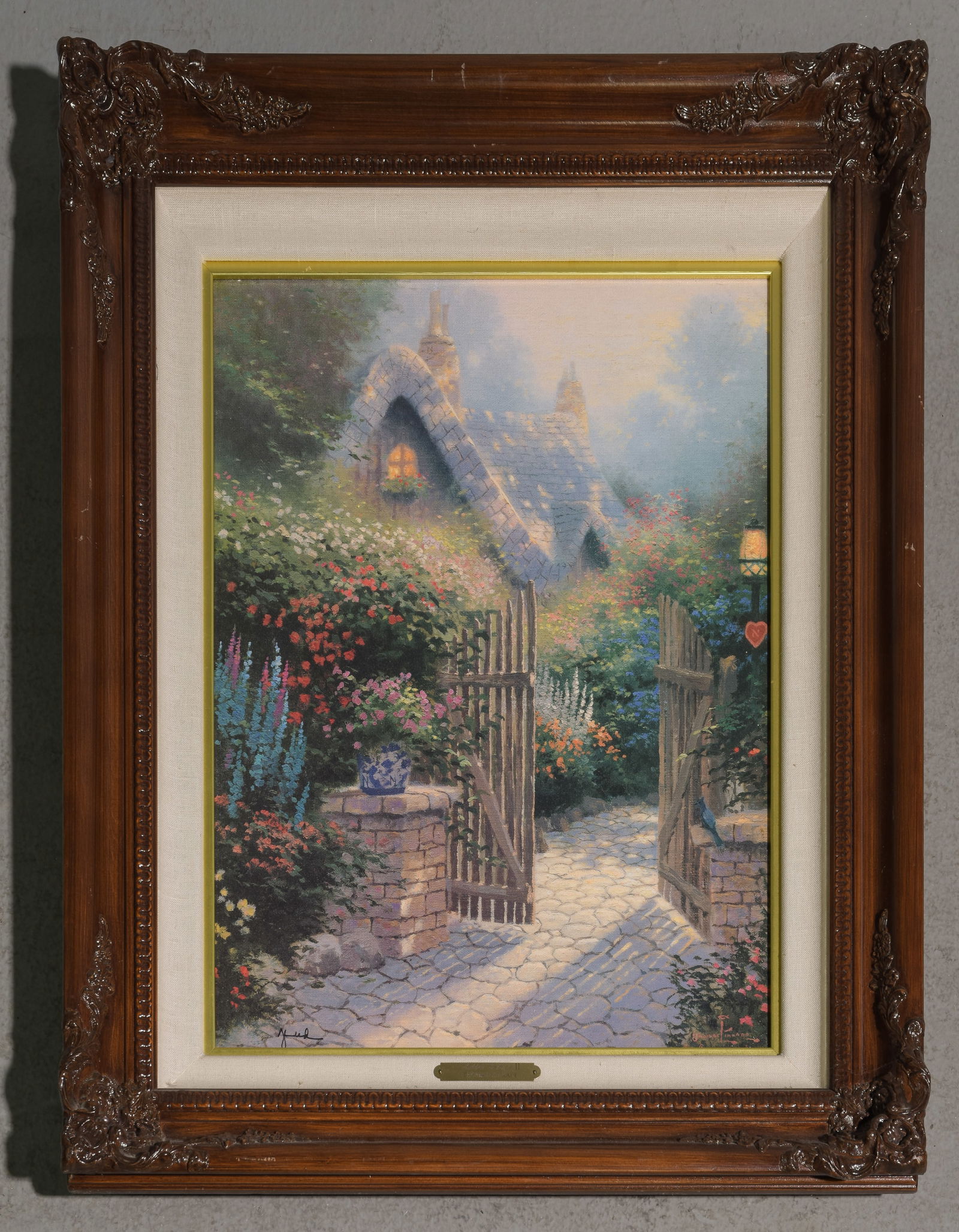 Thomas Kinkade Print on Canvas "Cottage House II" (1 of 7)