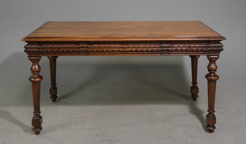 Henri II Style Walnut Writing Table / Desk