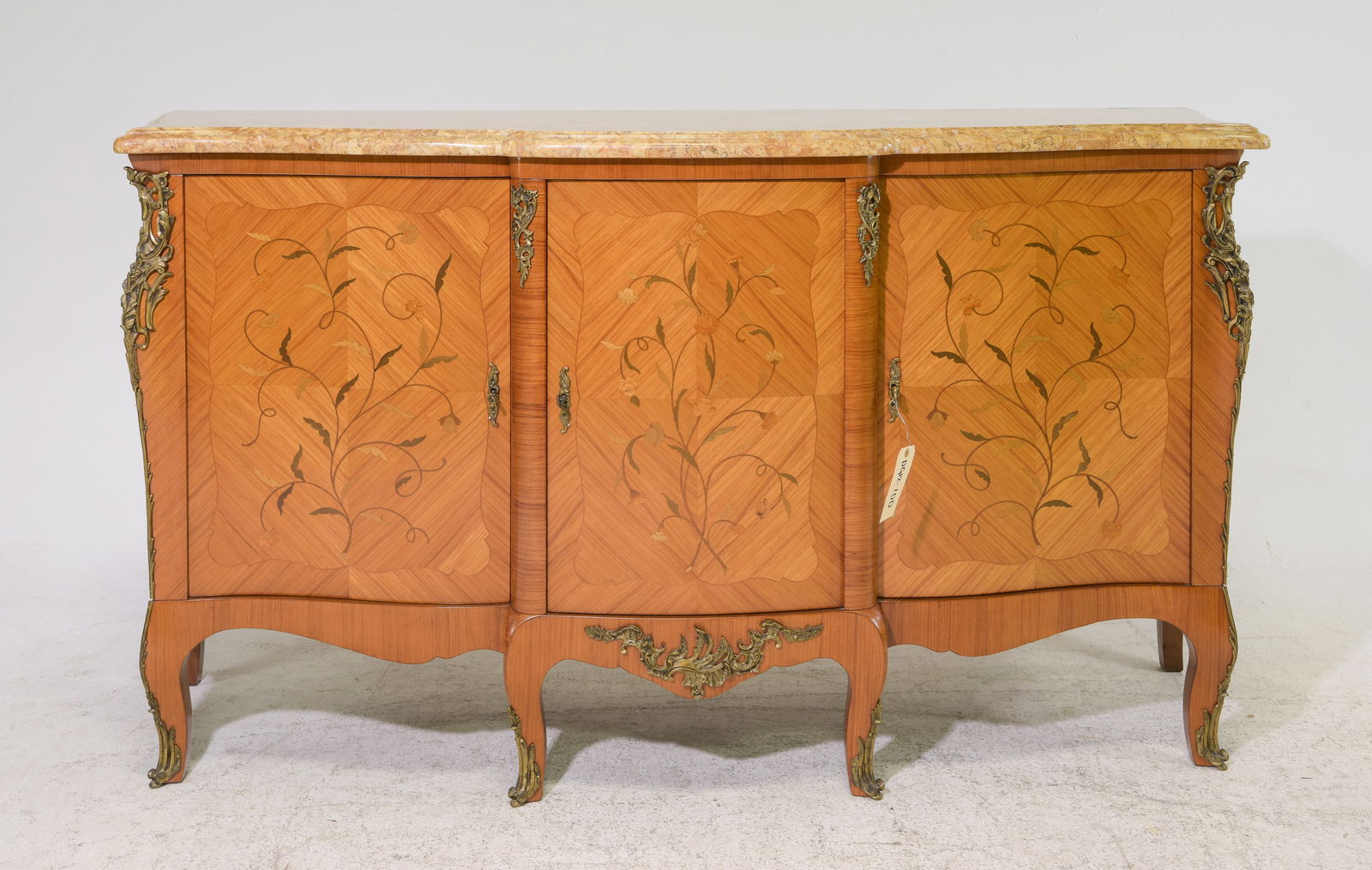 Louis XV Style Walnut Marble Top Sideboard (1 of 8)