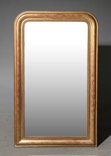 Louis Philippe Style Gold Gilt / Painted Framed Mirror: French Louis Philippe Style Gold Gilt / Painted Framed Mirror - 56 in tall x 35 x 2
