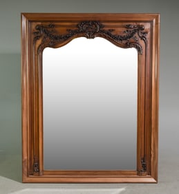 Louis XV Style Walnut Framed Large Mirror