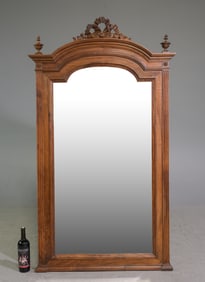 Louis XVI Style Walnut Framed Mirror