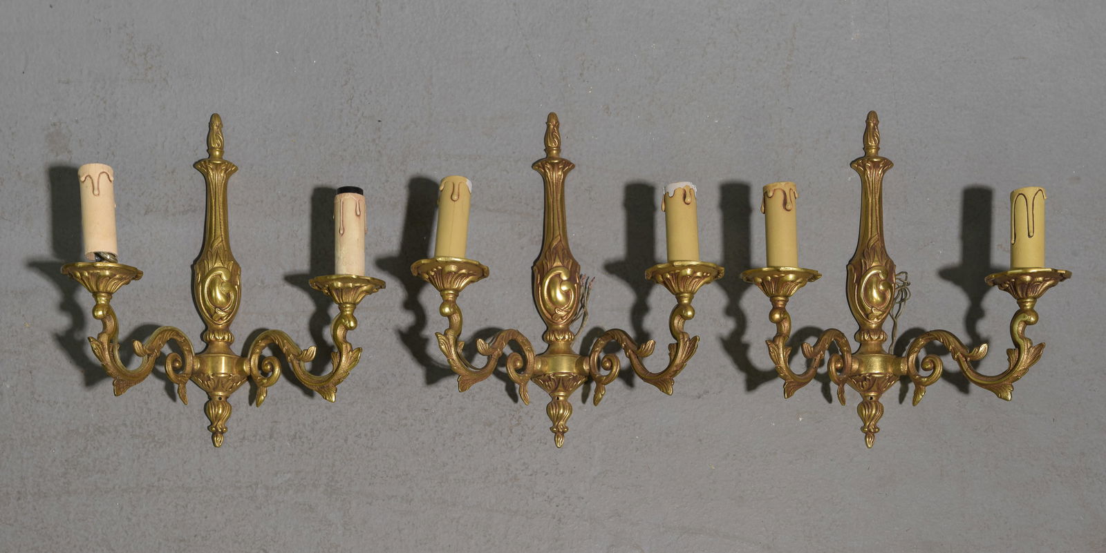 Louis XV Style Set of 3 Two Arm Sconces (1 of 2)
