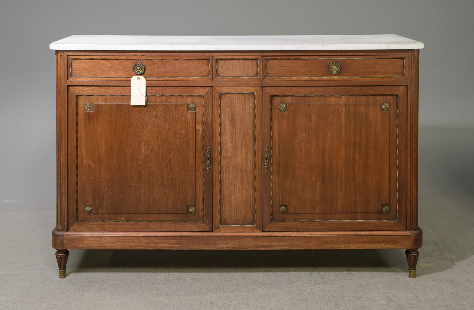 Louis XVI Style White Marble Top Buffet / Sideboard (1 of 7)