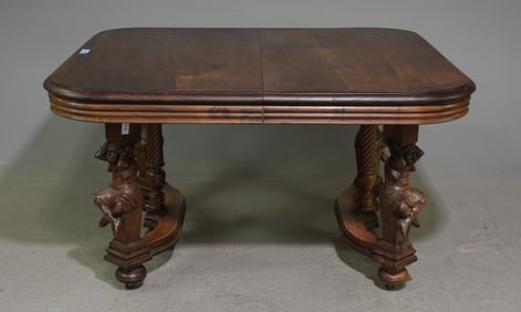 Renaissance Style Walnut Dining / Entry Table