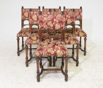 Renaissance Style Set of 6 Dining Chairs