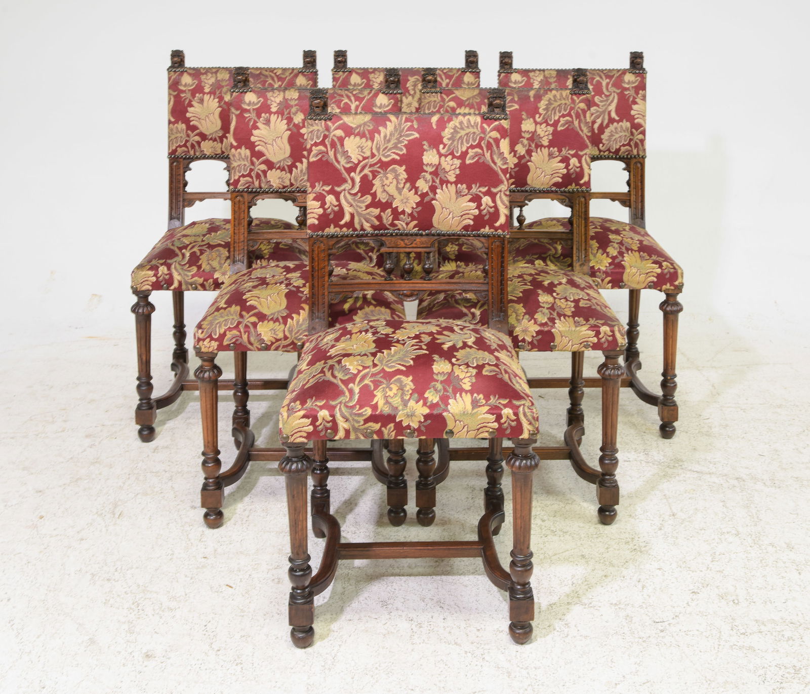 Renaissance Style Set of 6 Dining Chairs (1 of 5)