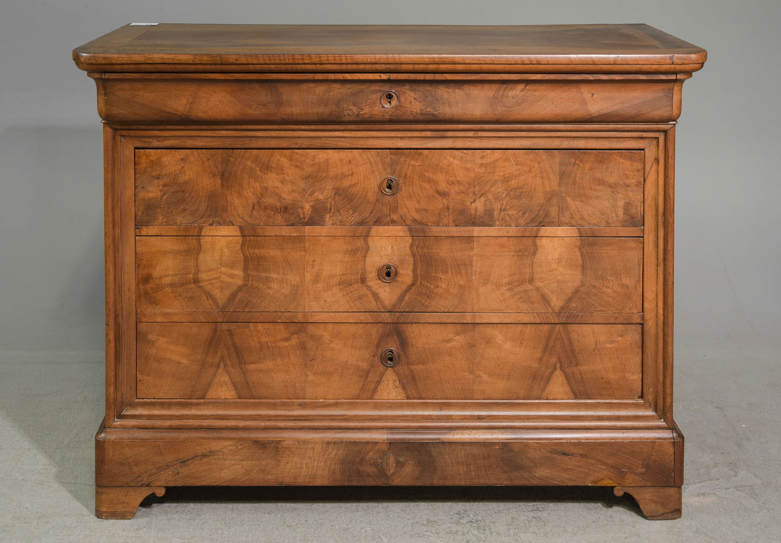 Louis Philippe Style Walnut 4 Drawer Chest (1 of 5)