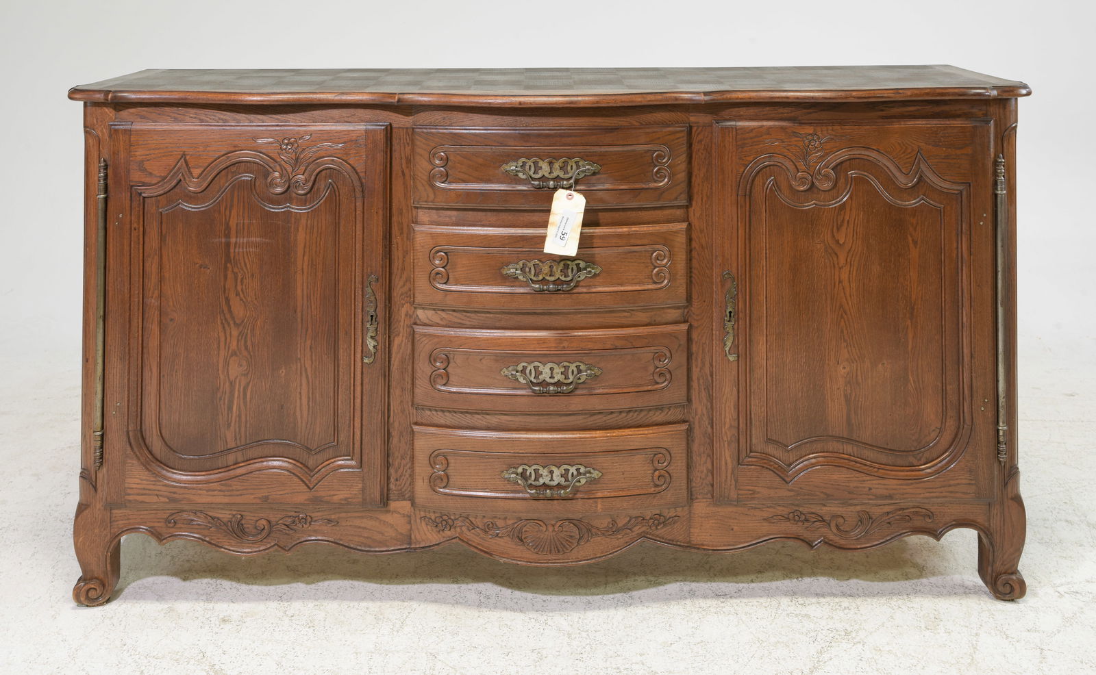 Louis XV / Country French Style Oak Sideboard (1 of 7)