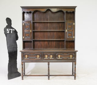 Jacobean Oak Welch Dresser c.1930's-40's
