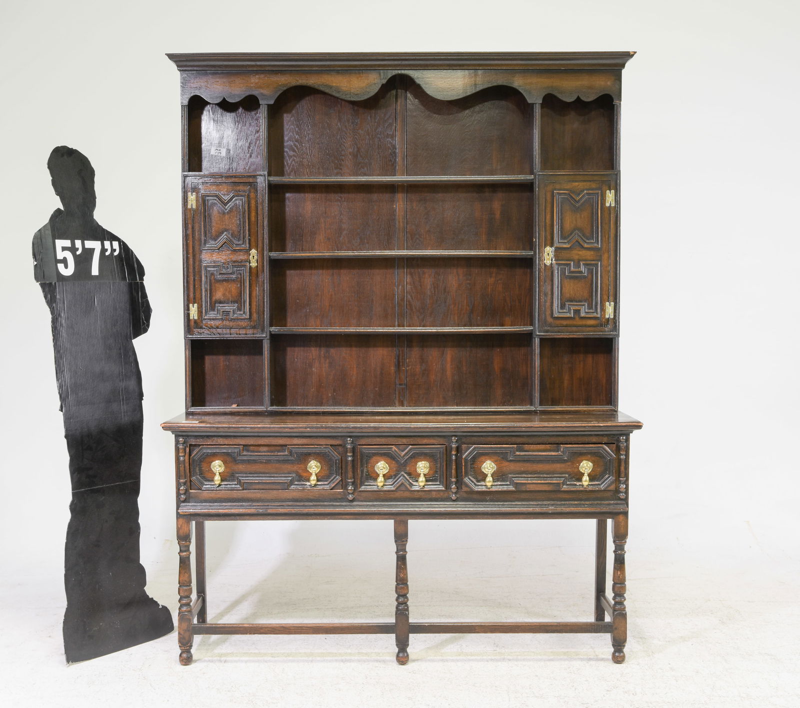 Jacobean Oak Welch Dresser c.1930's-40's (1 of 7)