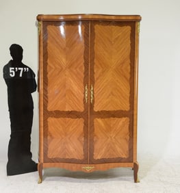 Louis XV Style Walnut Double Door Robe