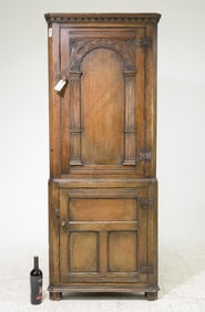 British Oak Corner Cabinet / Cupboard