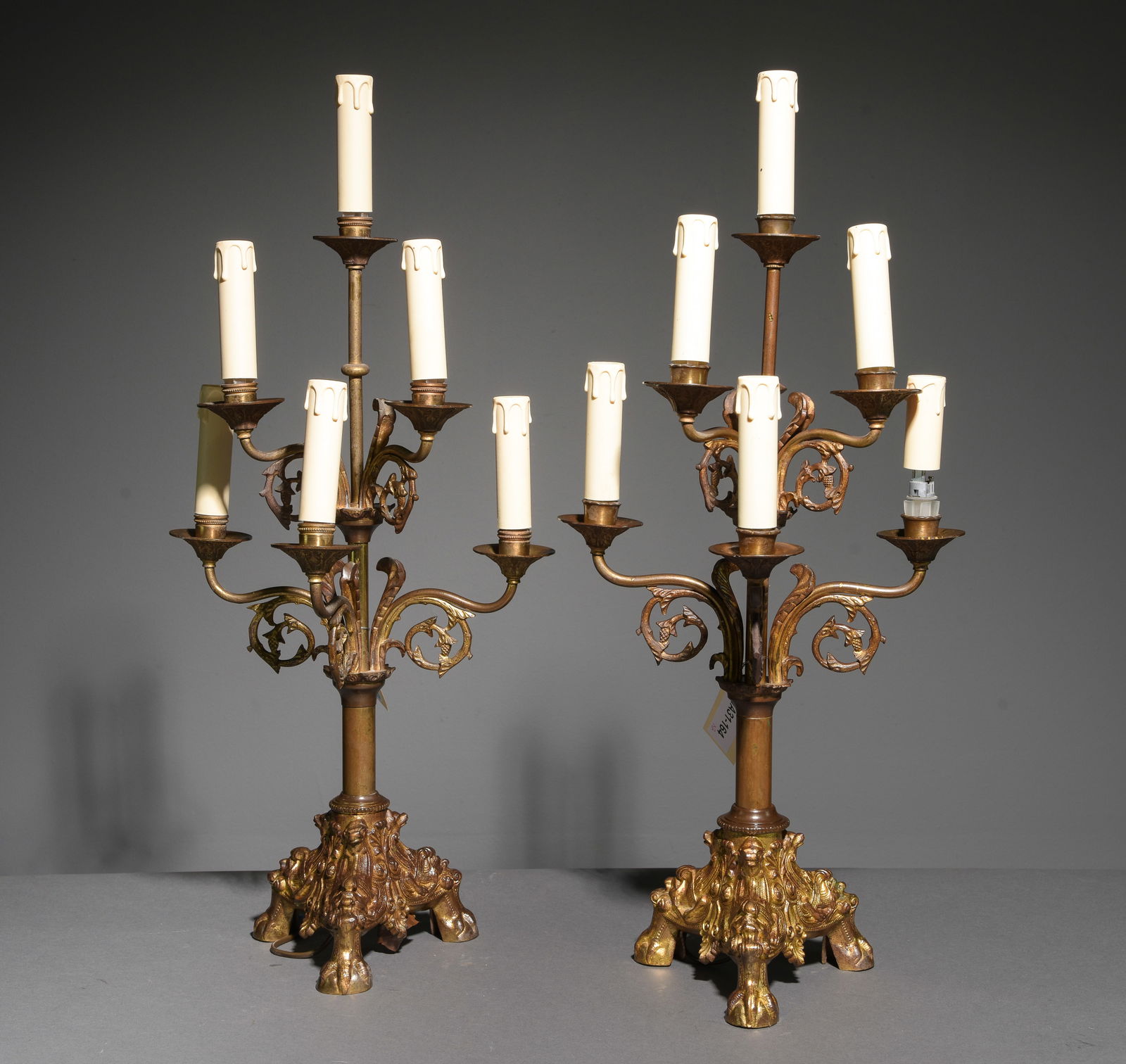 Two Empire Style 6 Light Candelabras (1 of 6)