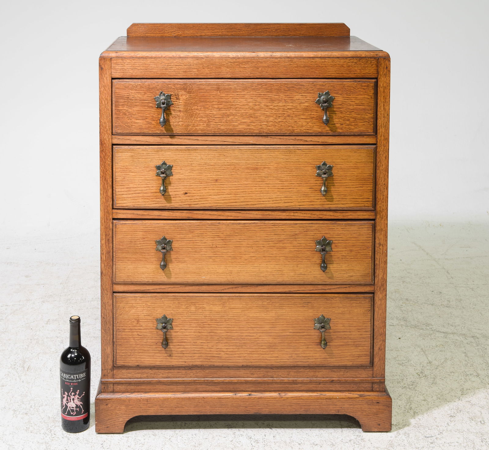 British Light Oak Four Drawer Chest (1 of 5)