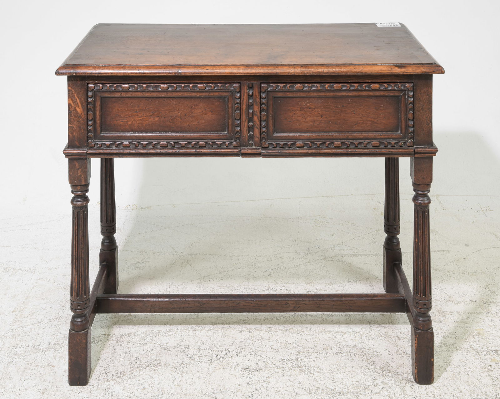 Jacobean Oak Two Drawer Hall Table / Console (1 of 6)
