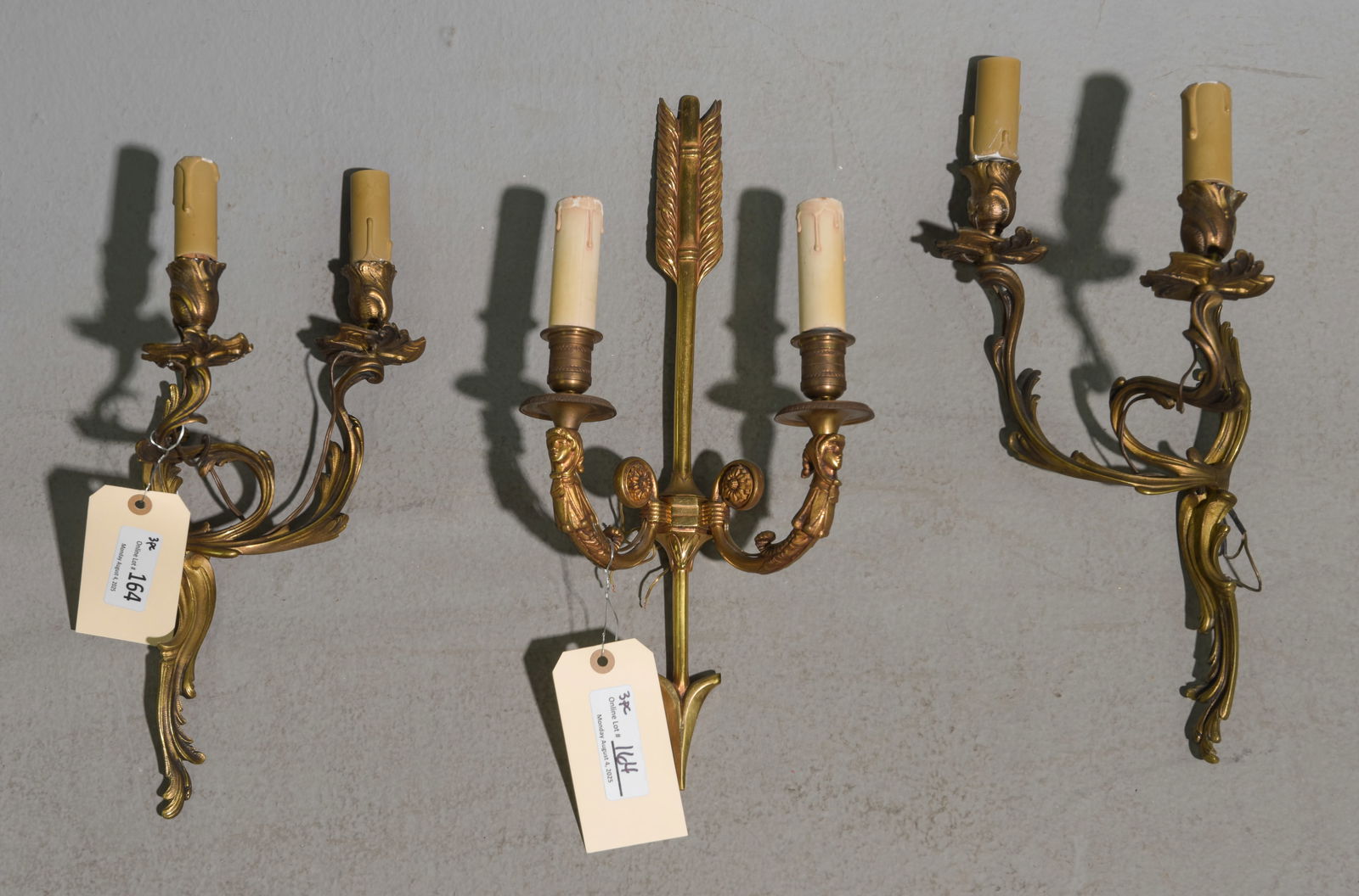 Pair of French Sconces & One Single Sconce (1 of 3)