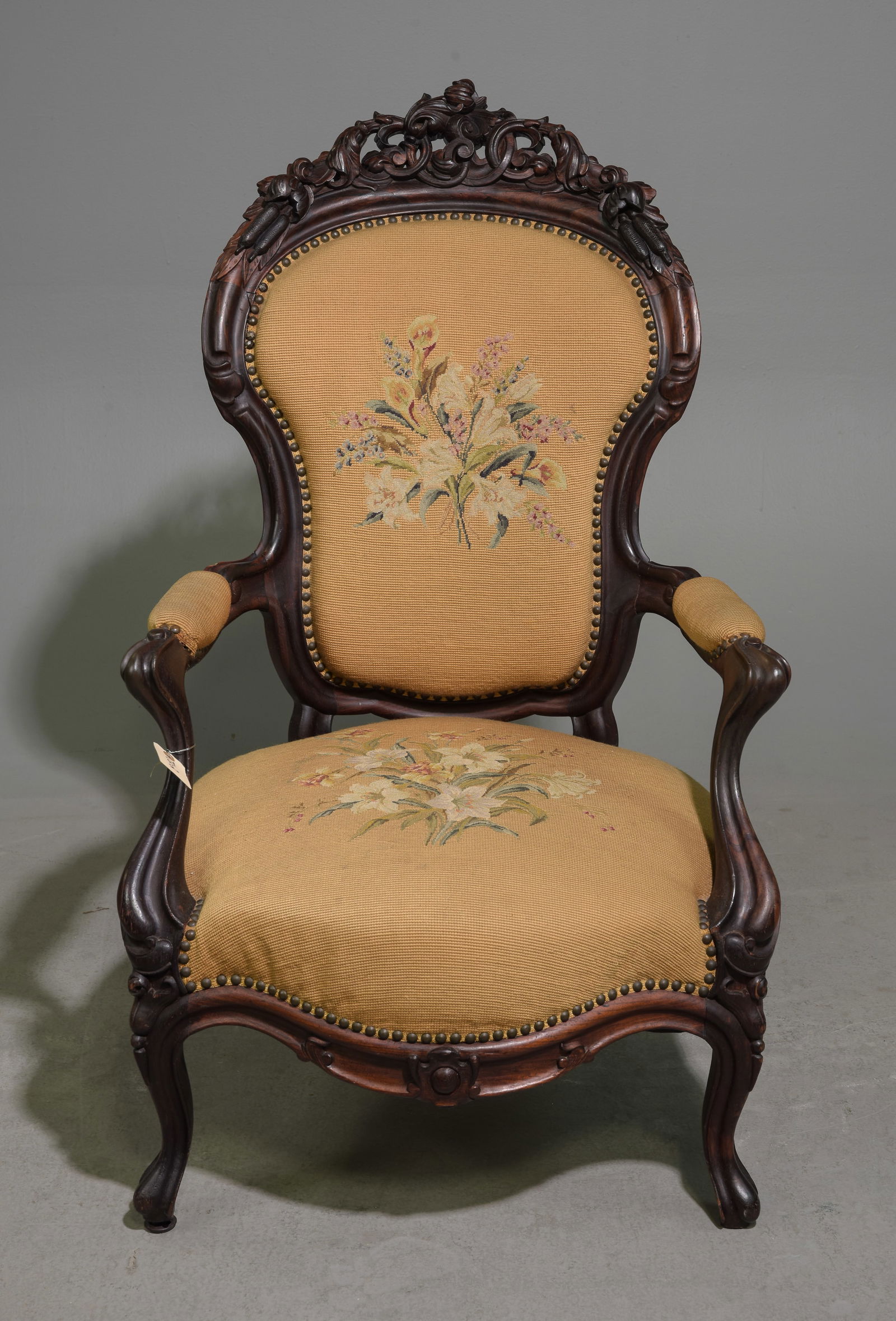 Victorian Style Needlepoint Arm Chair (1 of 5)