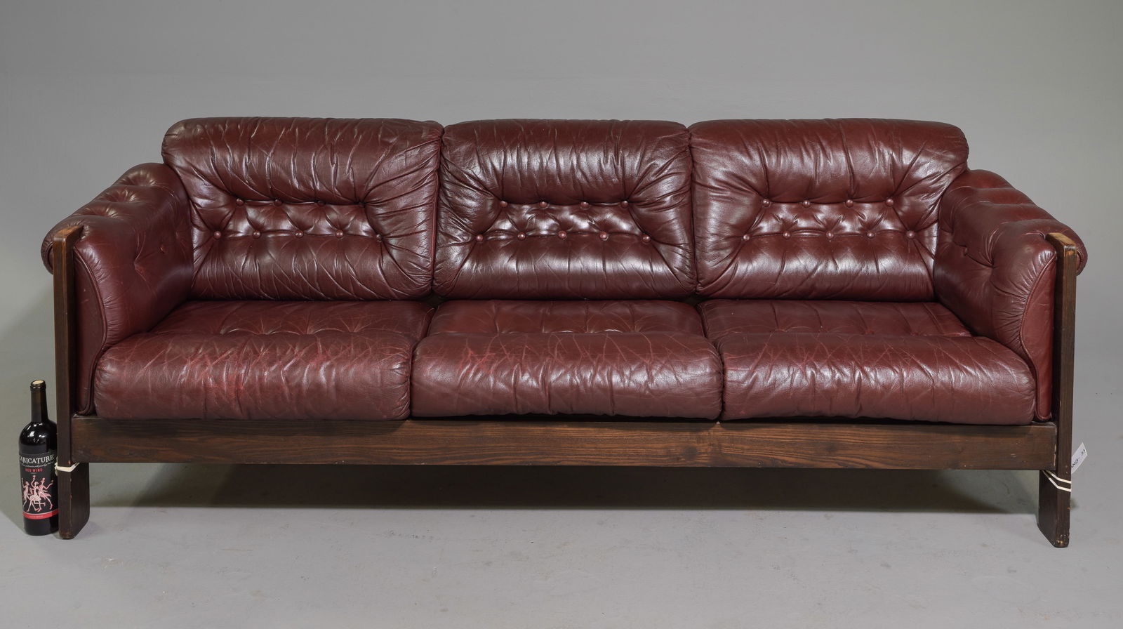 Danish Leather Three Seater Sofa (1 of 7)