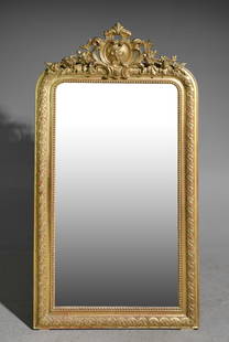 Louis XV Style Gold Framed Mirror #2: French Louis XV Style Gold Framed Mirror - 60 in tall x 33 x 4.5
