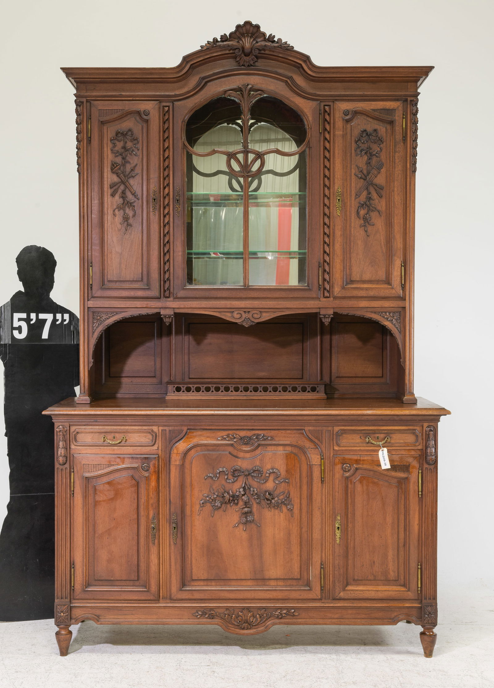 Louis XVI Style Walnut Double Buffet (1 of 9)