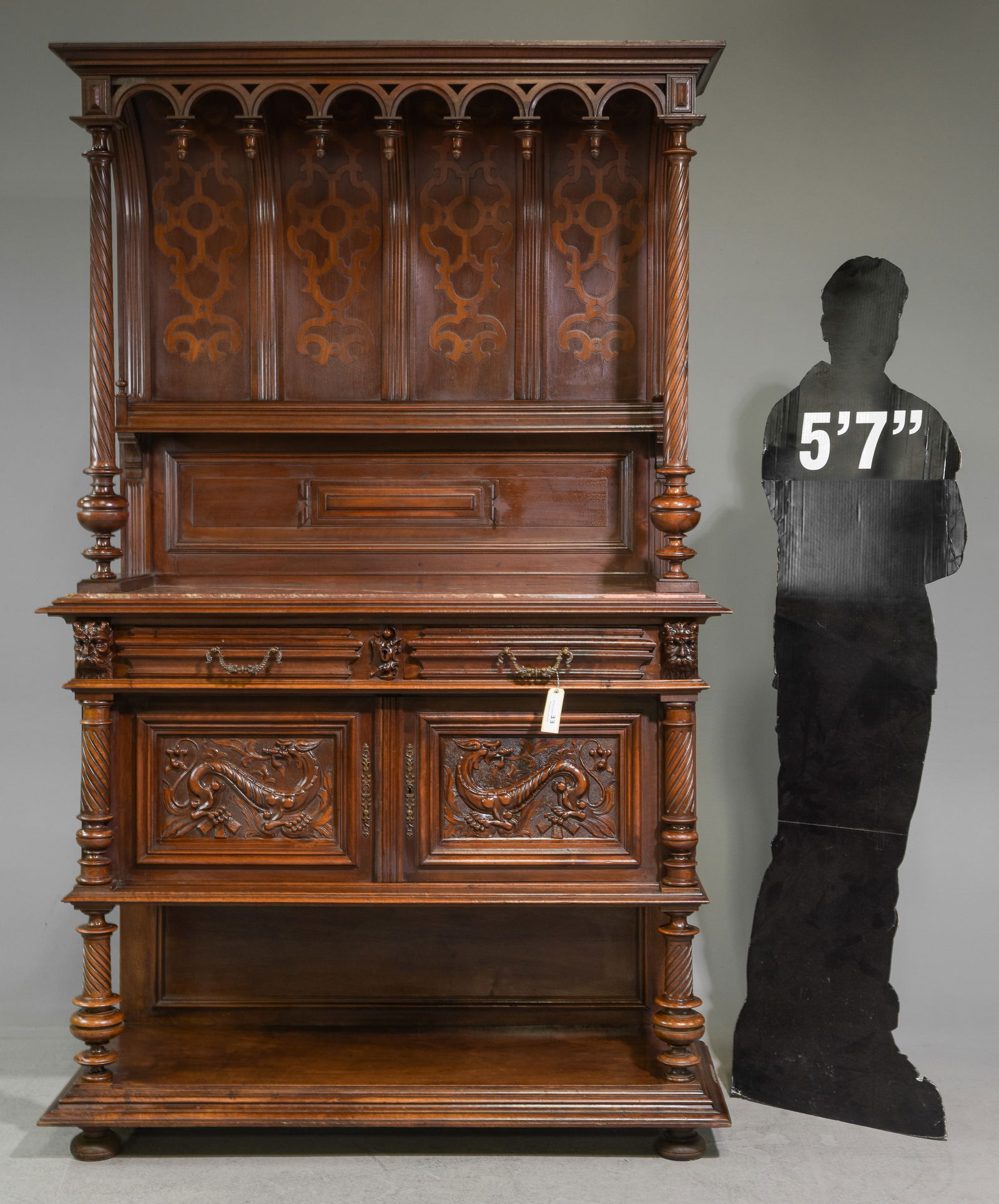 Renaissance Style Swoop Top Server / Buffet (1 of 9)
