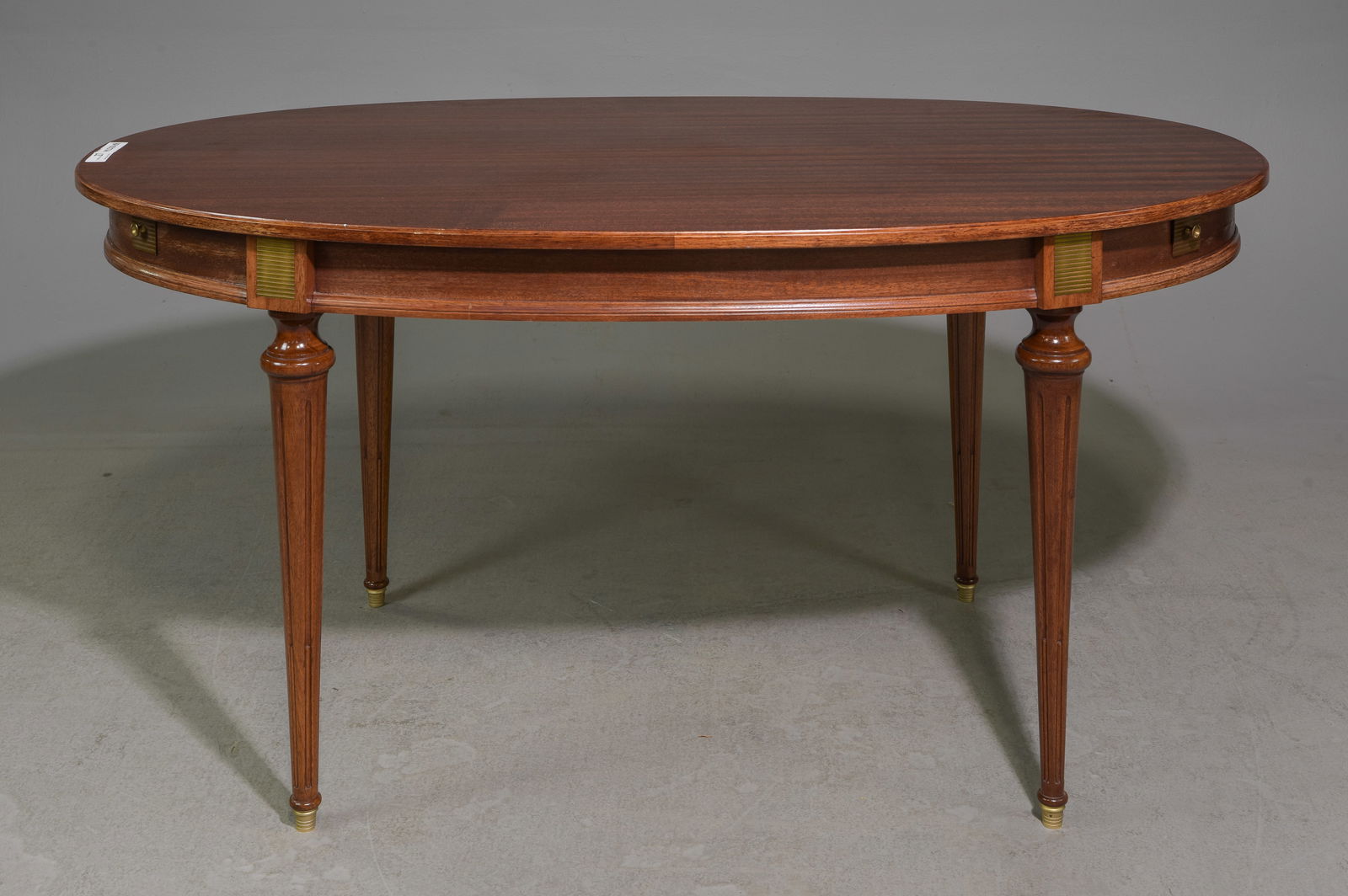 Louis XVI Style Mahogany Oval Dining Table (1 of 8)