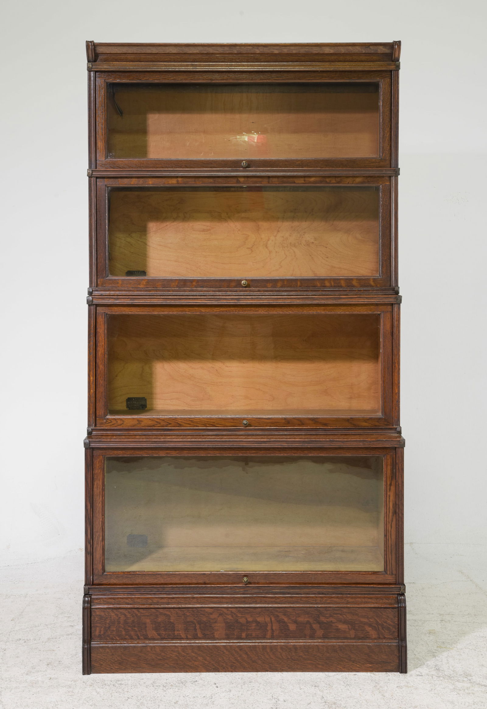 British Oak 4 Stacking Lawyers Bookcase (1 of 8)