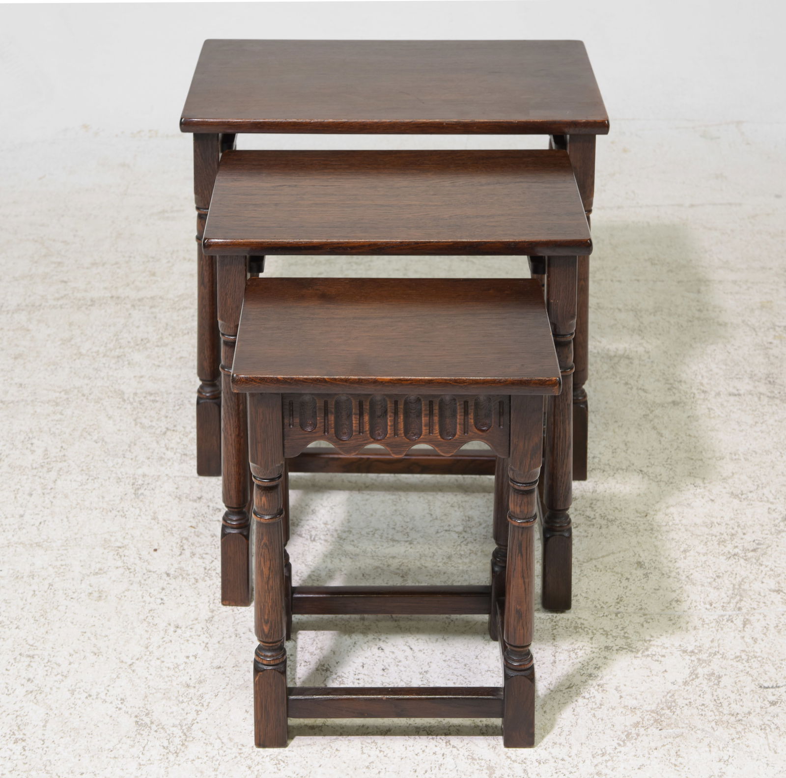 British Oak Nest of Three Tables #2 (1 of 5)