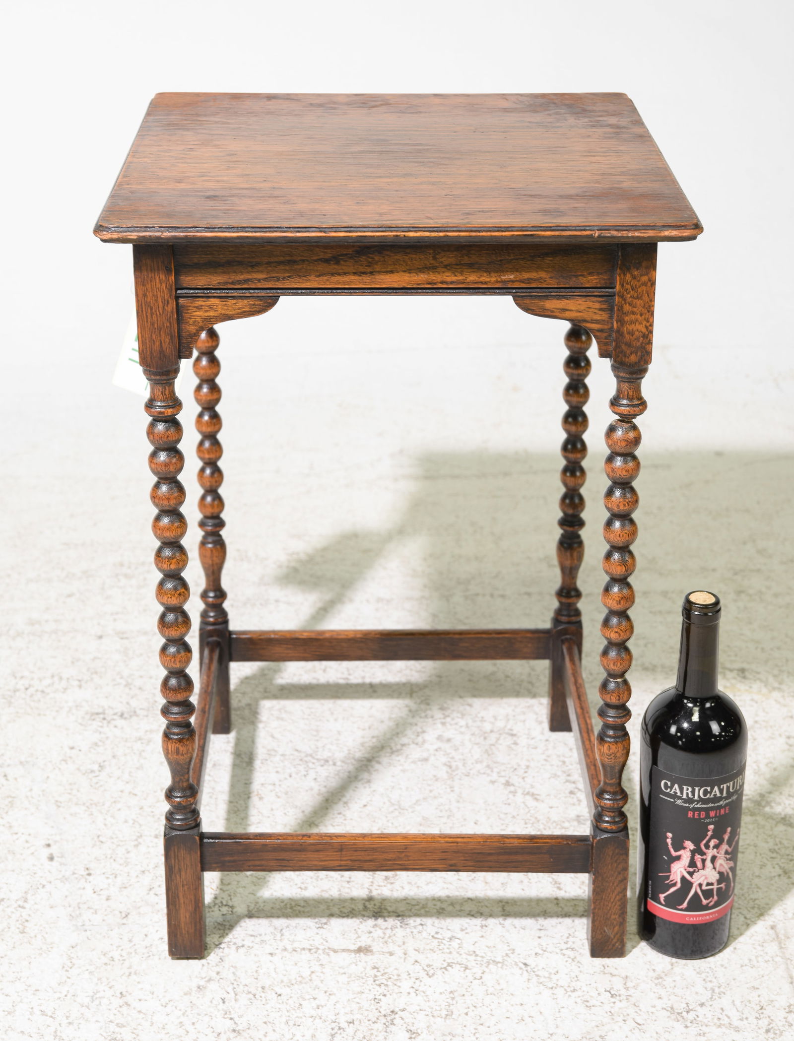 British Oak Bobbin Leg Occasional Table (1 of 3)