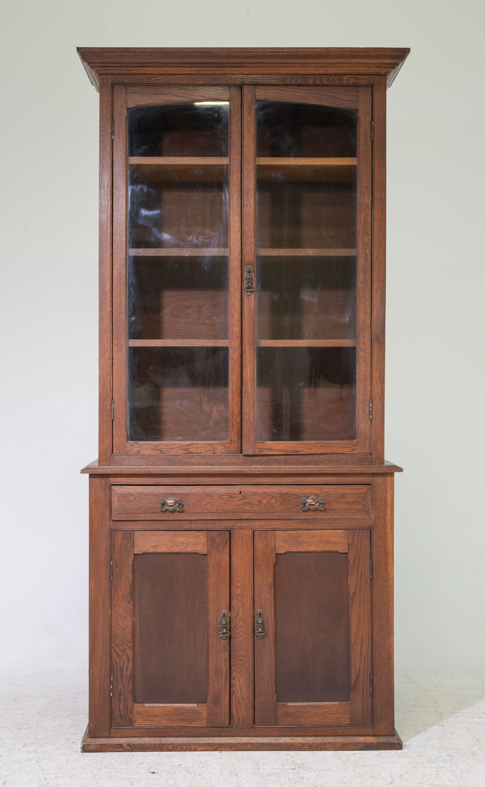English Oak Bookcase / Cupboard c.1930's (1 of 7)