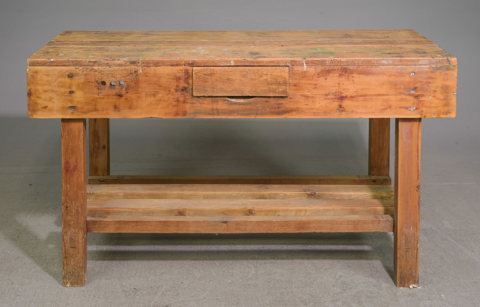 British Pine Two Tier Work Table / Island (1 of 5)