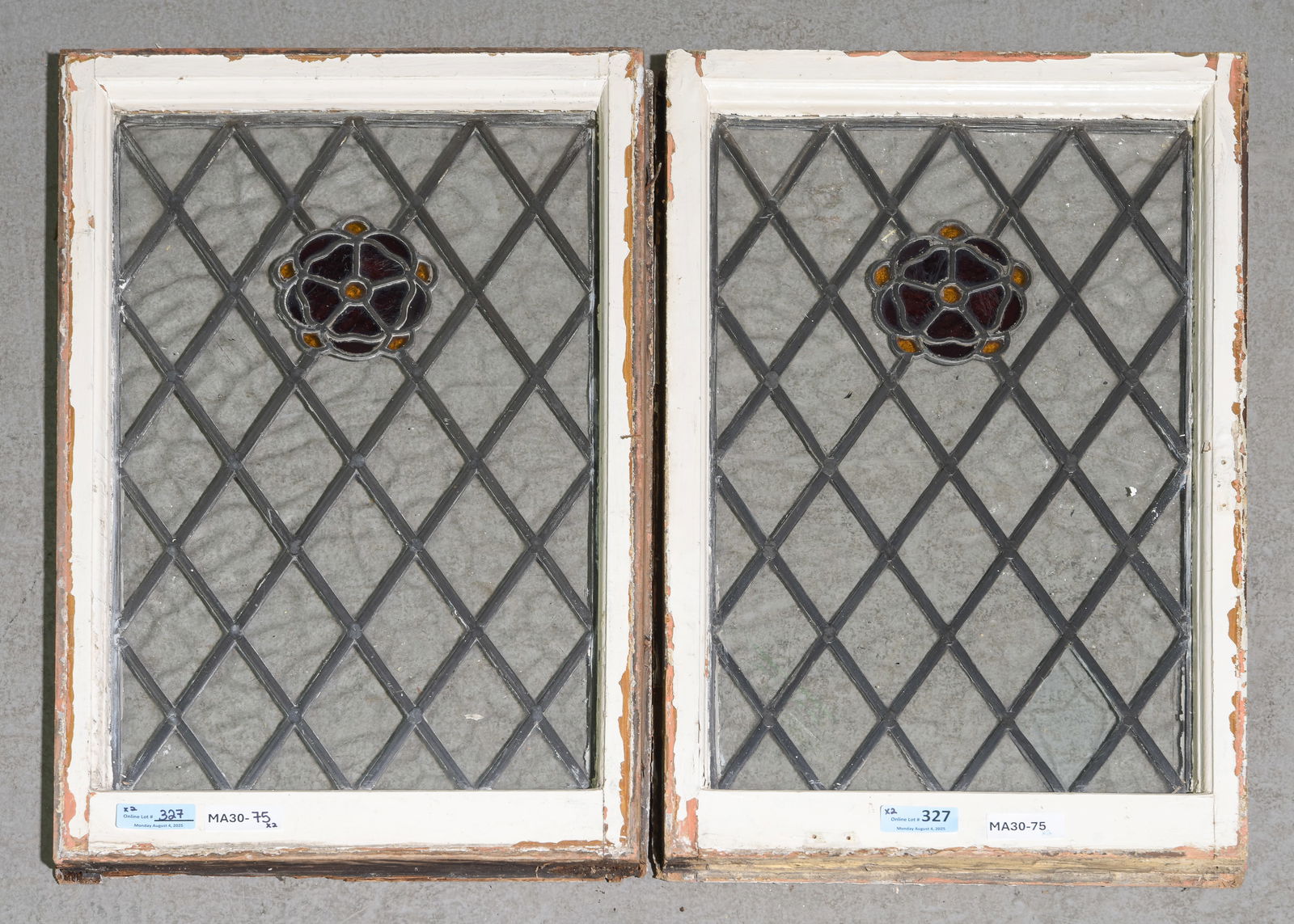 Two English Framed Stained Glass Windows (1 of 4)