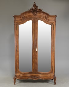Louis XV Style Walnut Double Door Armoire
